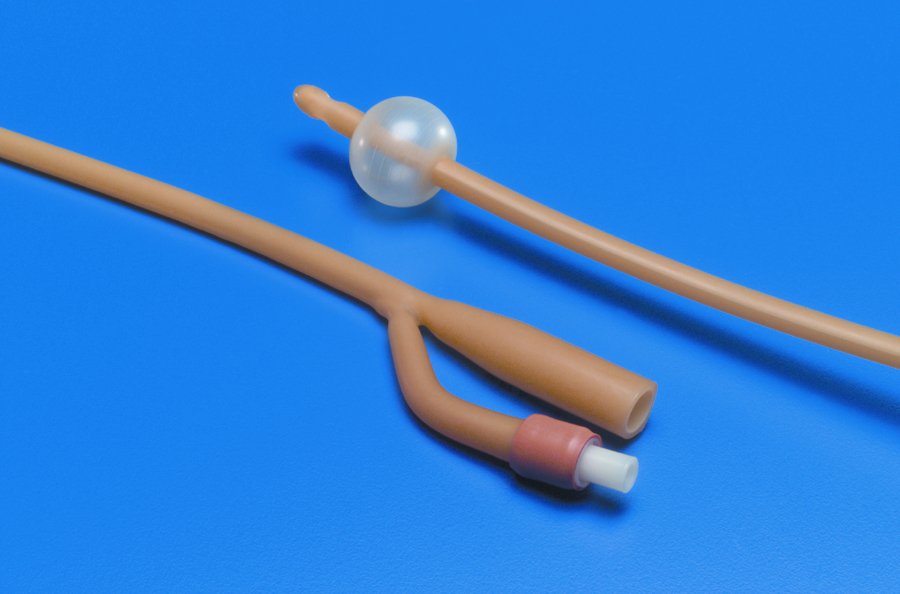 Indwelling Catheter - Kenguard 2-Way Standard Tip 5 cc Balloon 16 Fr. Silicone Oil Coated Latex