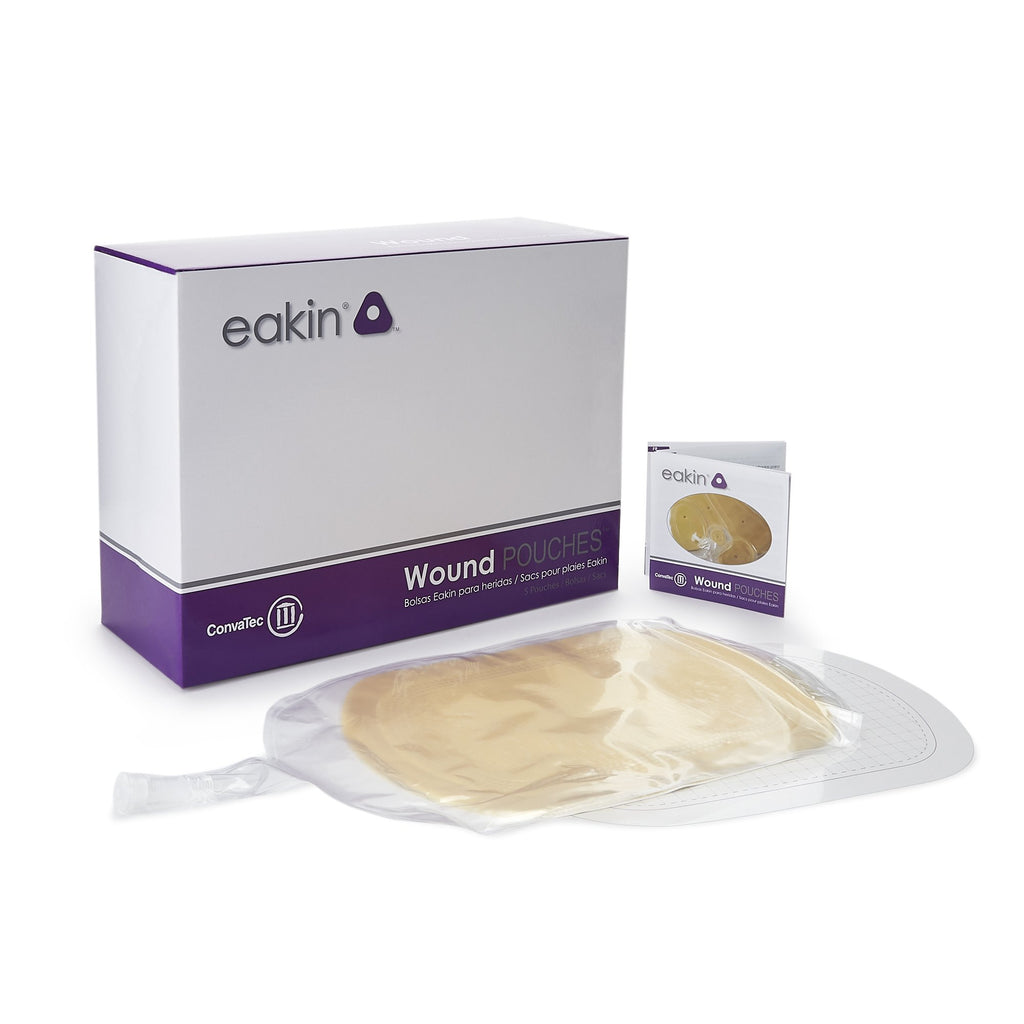 Fistula Wound Pouch - Eakin® Vertical with Tap Closure 9.7" x 6.3"
