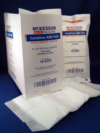 Abdominal Pad - NonWoven / Cellulose / Moisture Barrier ABD Pads, Sterile